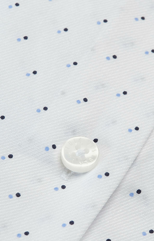 Dopasowana koszula w kropki z kołnierzem typu kryte button-down