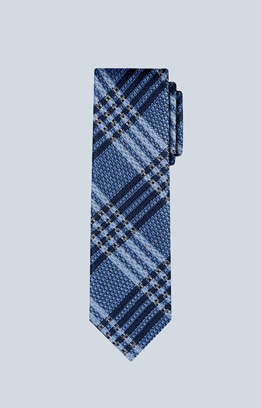 Jedwabny krawat w kratę