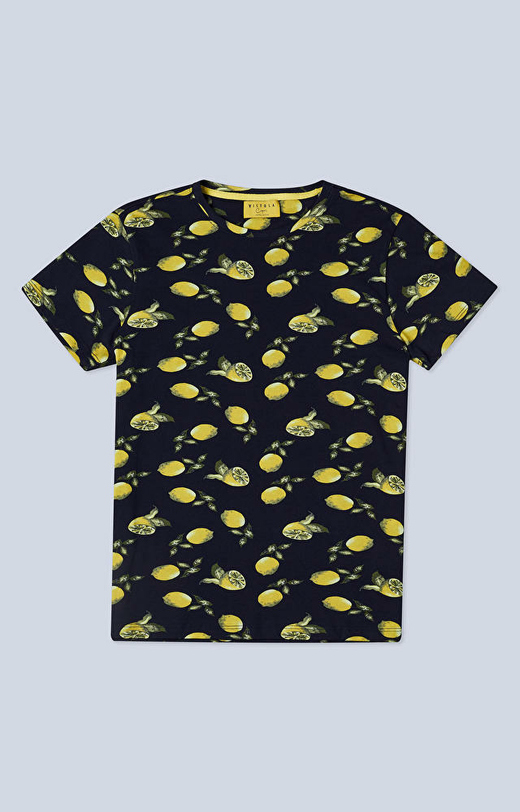 T-shirt z nadrukiem w cytryny