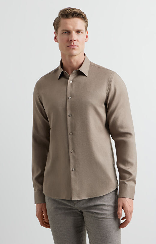 Lniana koszula regular