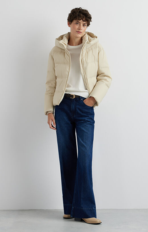 Puchowa kurtka z kapturem