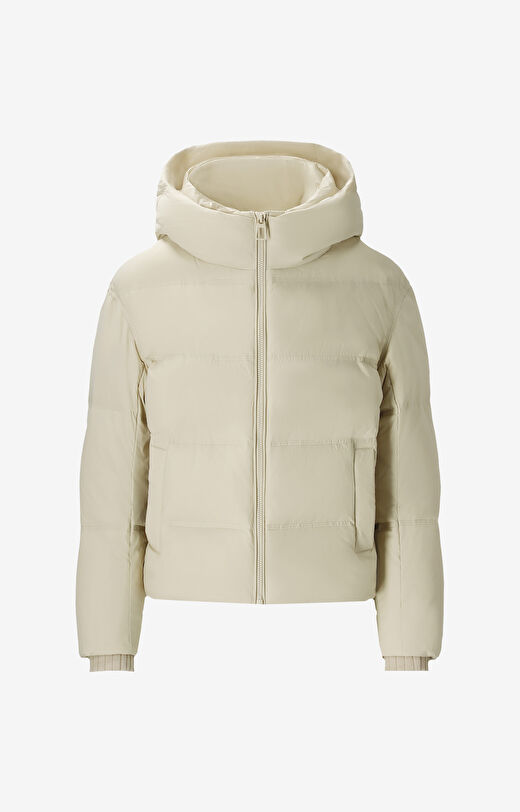 Puchowa kurtka z kapturem
