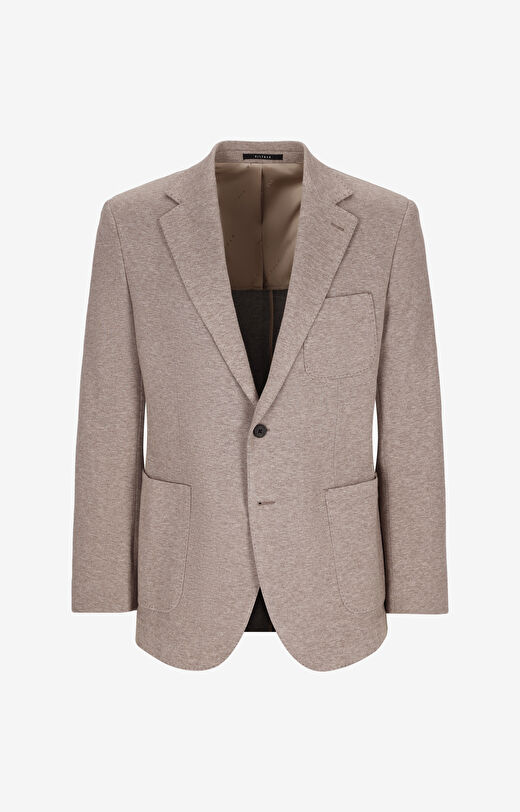 Marynarka slim z melanżowej dzianiny