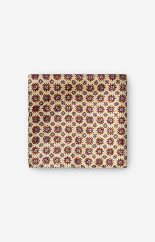 Jedwabna poszetka w geometryczny wzór