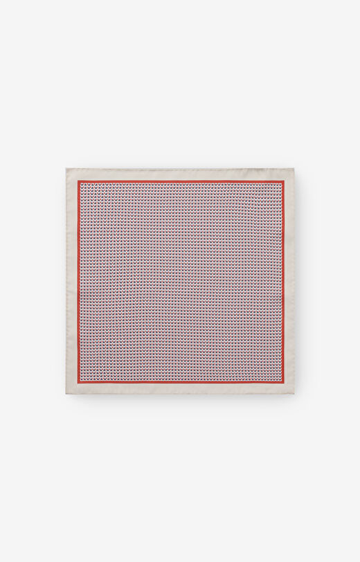 Jedwabna poszetka w geometryczny mikrowzór