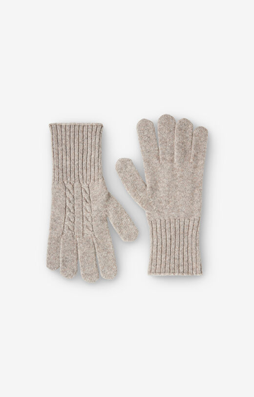 Rękawiczki z warkoczowym splotem