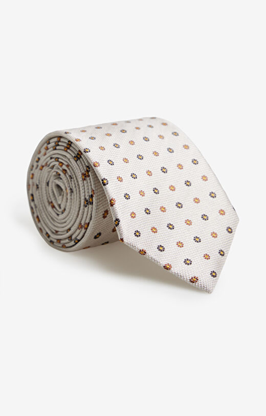 Jedwabny krawat w mikrowzór