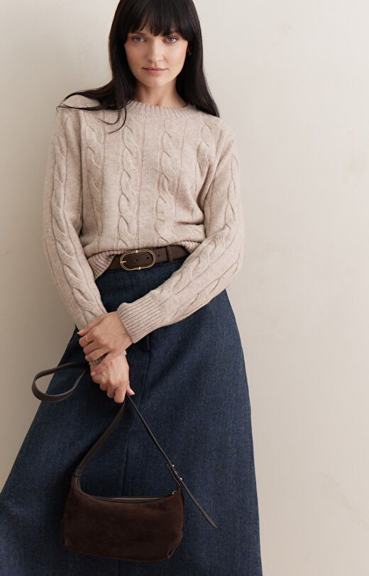 Wełniany sweter round neck