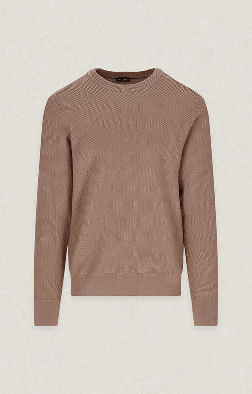 Strukturalny sweter round neck