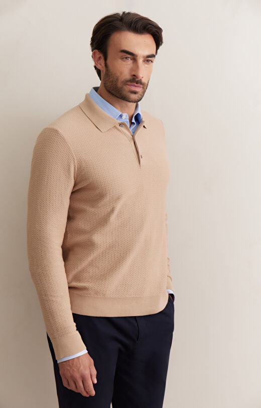 Bawełniany sweter polo