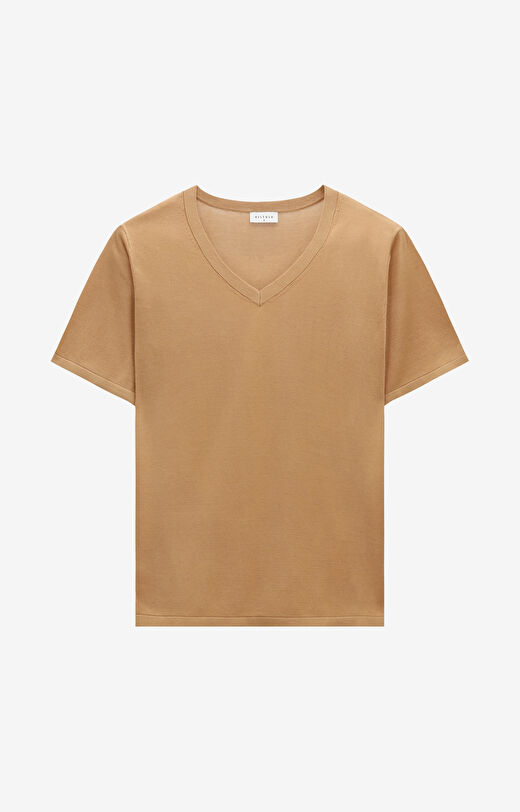 Swetrowy t-shirt v-neck