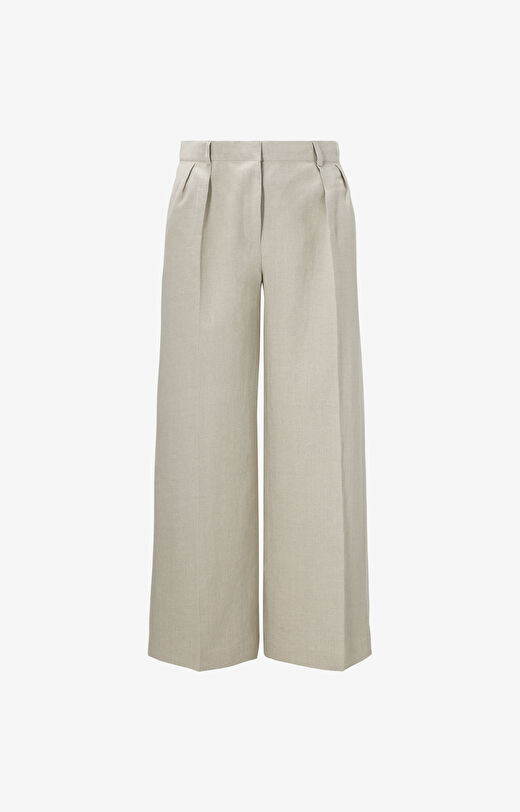 Lniane spodnie relaxed fit