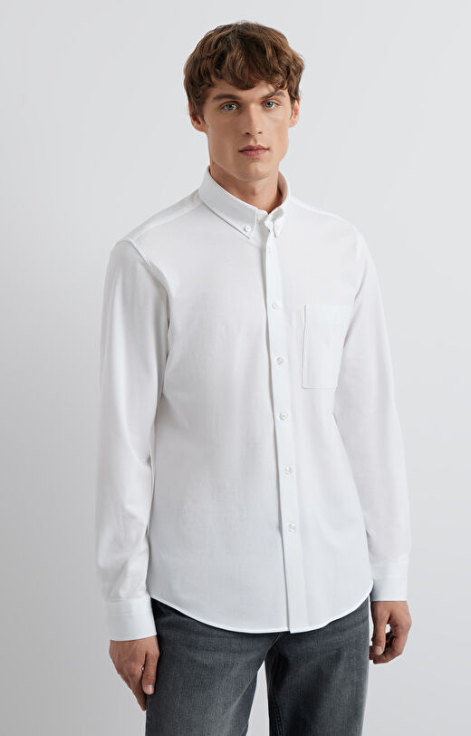 Dzianinowa koszula slim