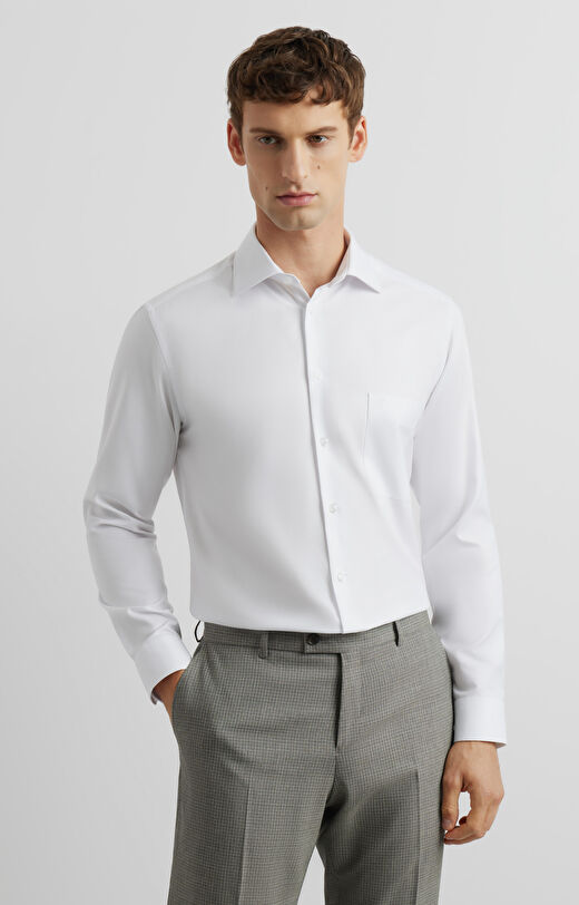 Koszula slim w mikrowzór