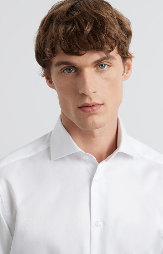 Koszula slim w mikrowzór