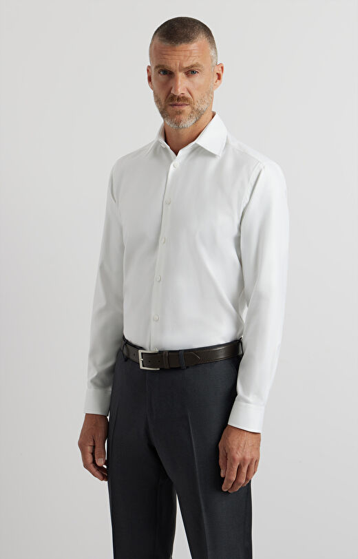 Koszula slim o twillowym splocie