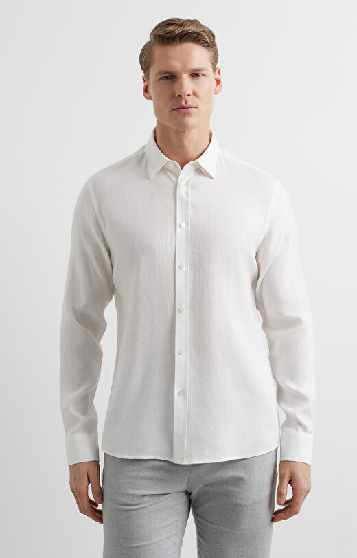Lniana koszula regular