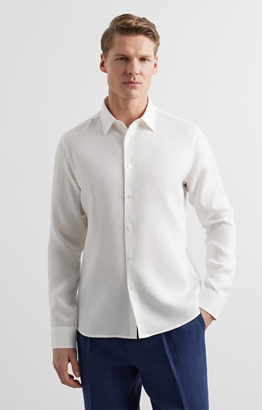 Lniana koszula regular