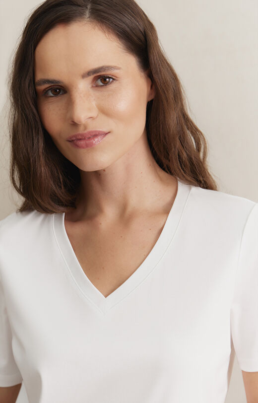 T-shirt slim v-neck