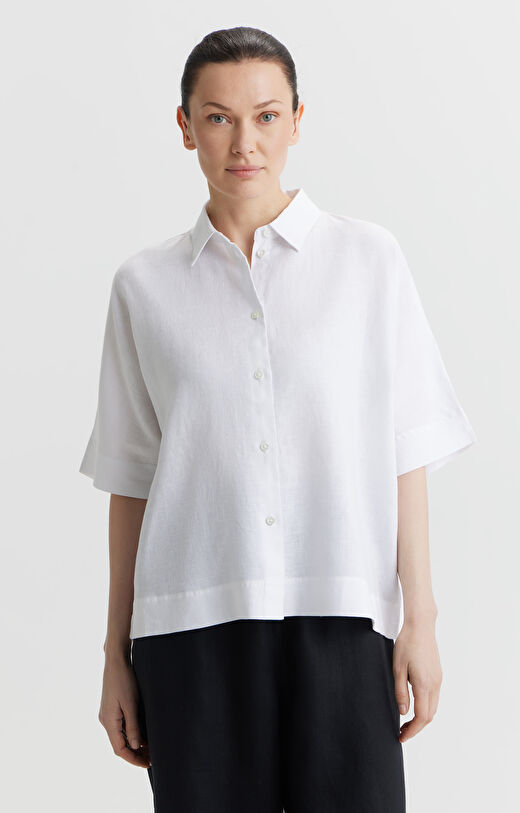 Lniana koszula oversize