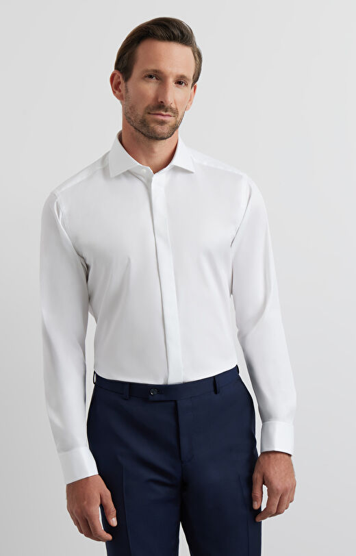 Koszula slim fit z bawełny Two Ply