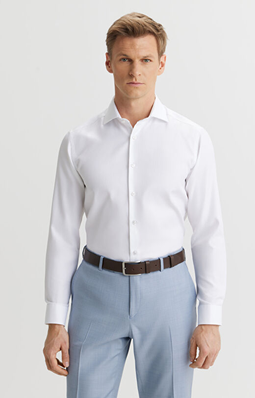 Koszula slim fit w mikrowzór