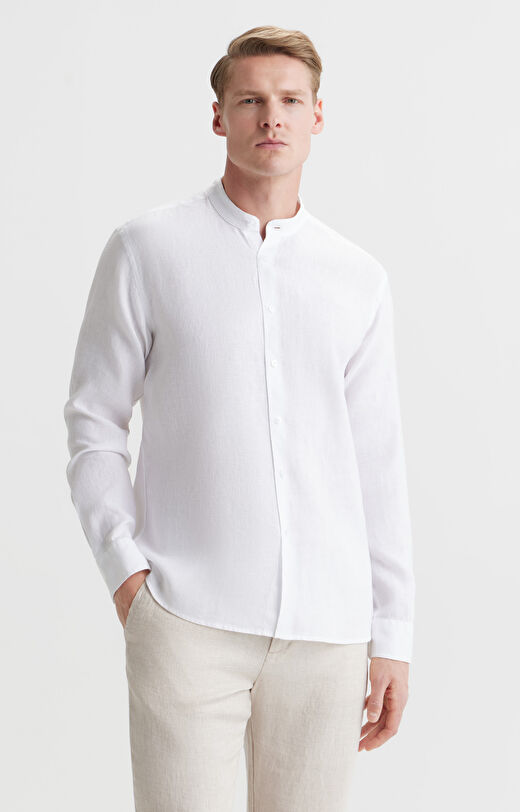 Koszula lniana slim fit