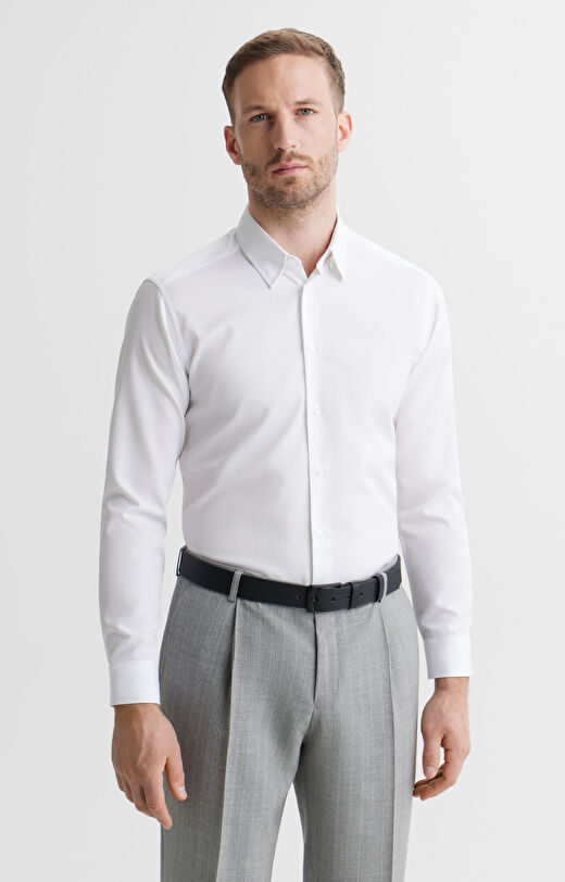 Koszula slim fit w mikrowzór