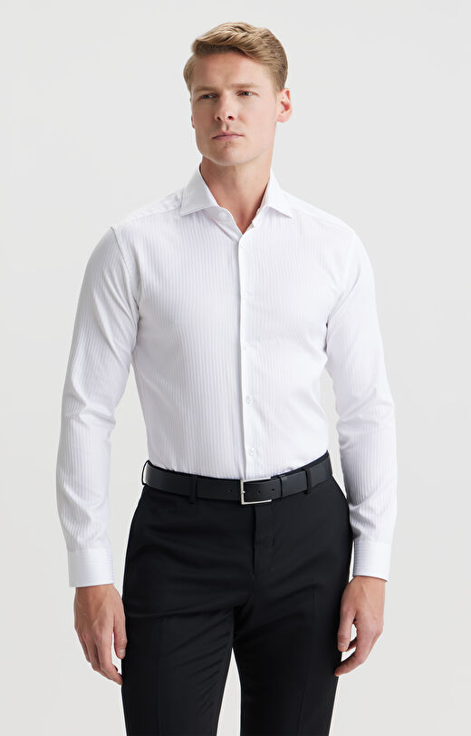 Koszula slim fit w prążek