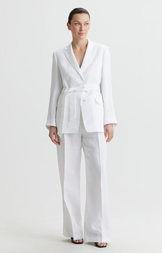 Lniana marynarka slim fit do garnituru - Mix&Match