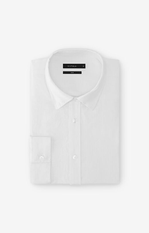 Koszula lniana slim fit