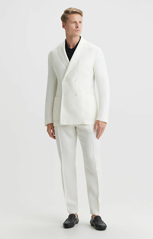 Spodnie lniane regular fit do garnituru - Mix&Match