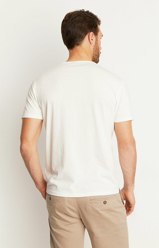 Bawełniany t-shirt v-neck