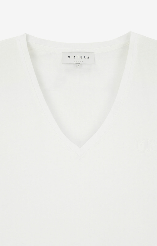 Bawełniany t-shirt typu v-neck
