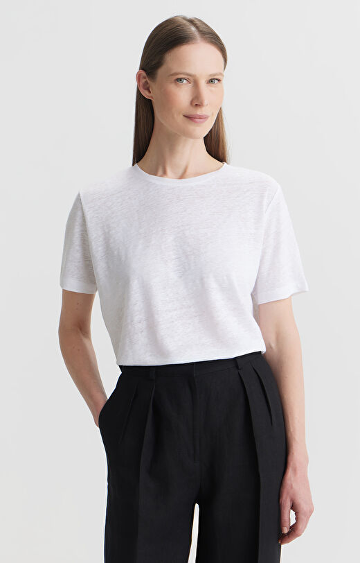 Lniany t-shirt