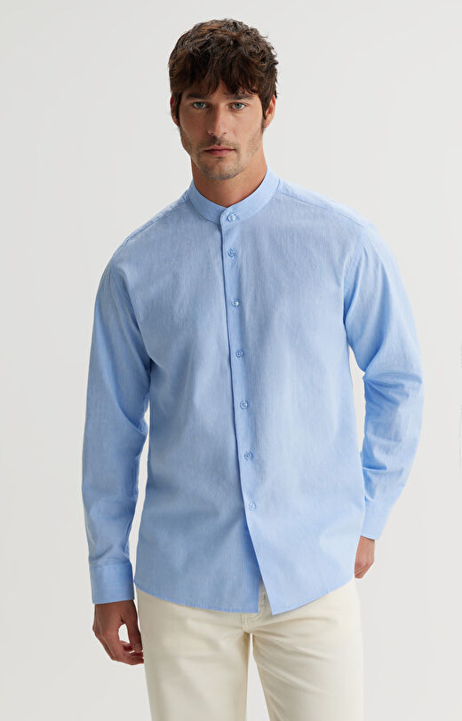Niebieska koszula slim fit