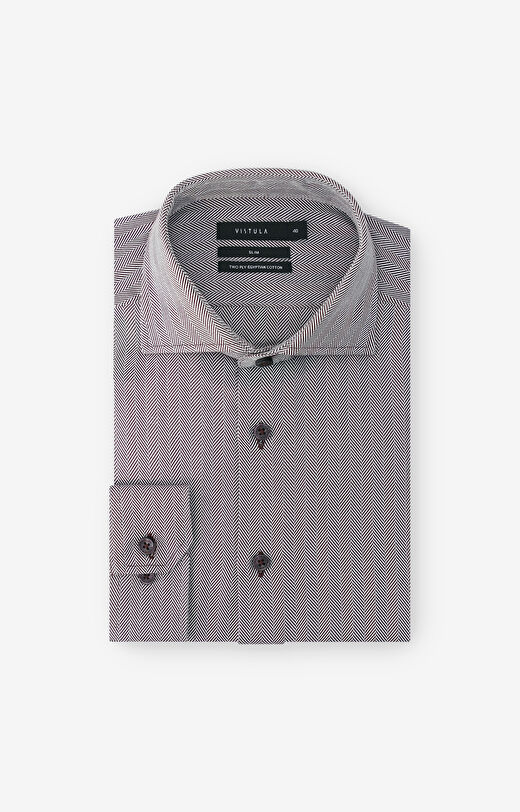 Koszula slim w jodełkę