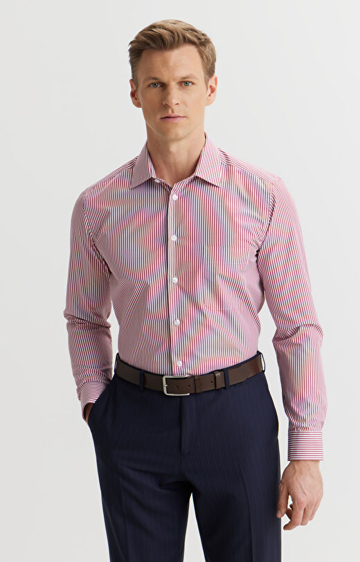 Koszula slim fit w prążek