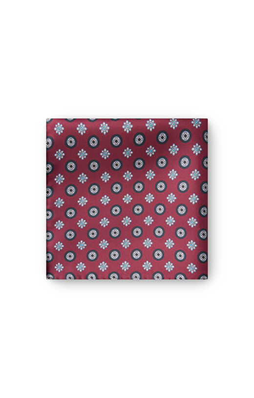 Jedwabna poszetka w geometryczny wzór