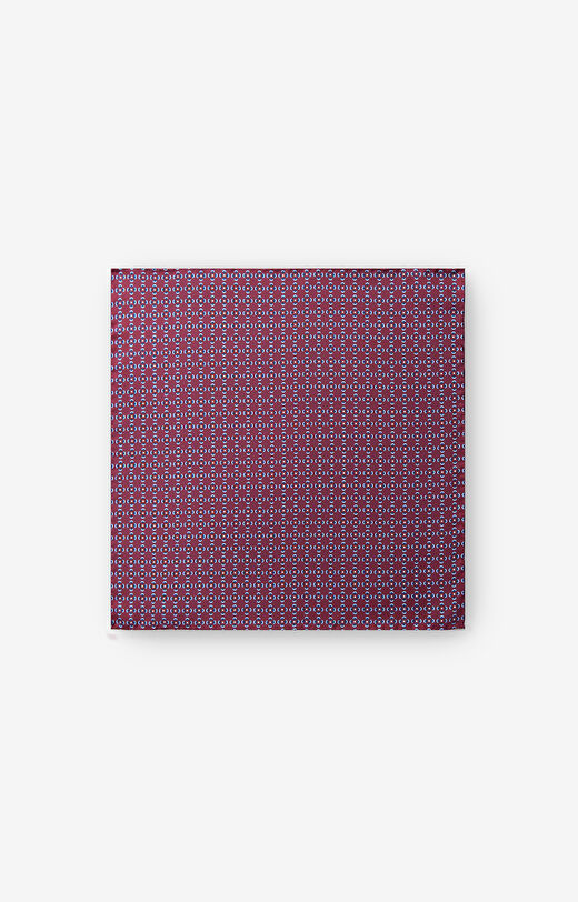 Jedwabna poszetka w geometryczny wzór