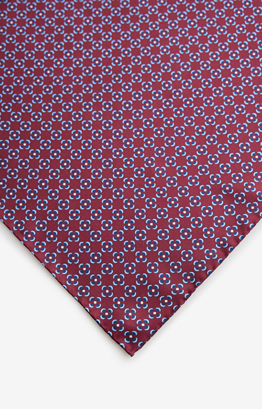 Jedwabna poszetka w geometryczny wzór