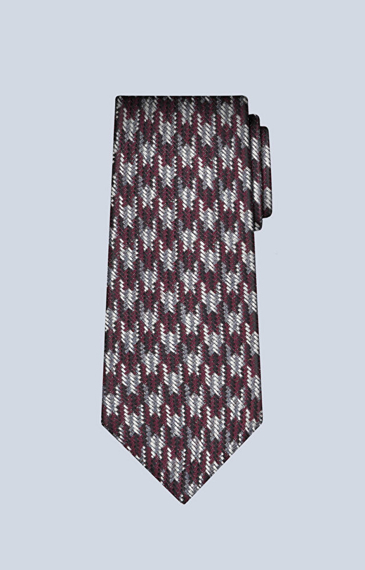 Wełniany krawat z dodatkiem jedwabiu