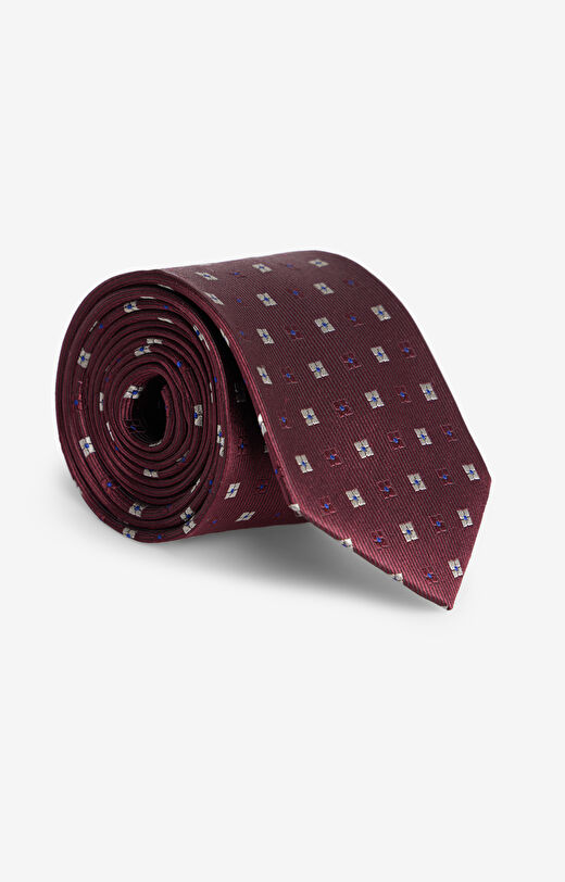 Jedwabny krawat w mikrowzór