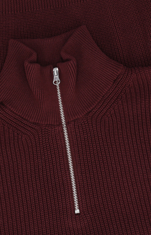 Sweter ze stójką z dzianiny bawełnianej