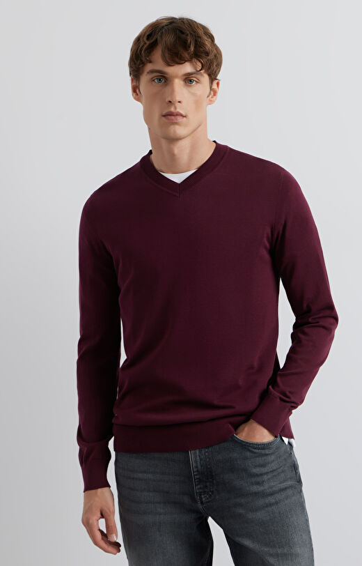 Sweter v-neck