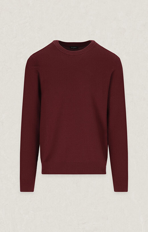 Strukturalny sweter round neck