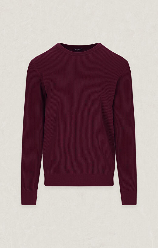 Sweter round neck w prążek