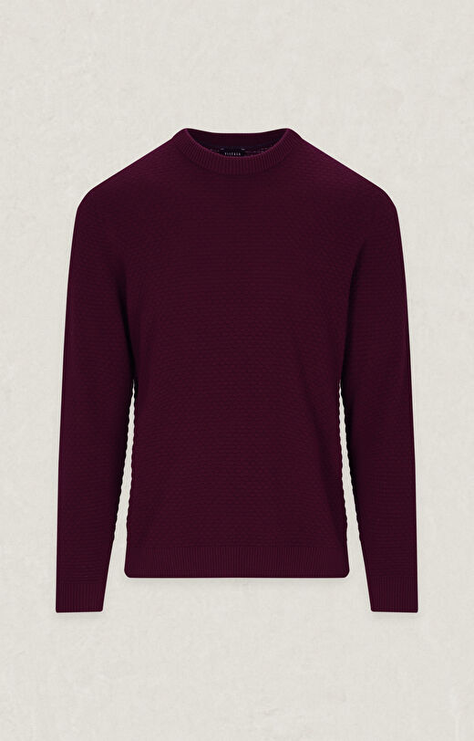 Geometryczny sweter round neck