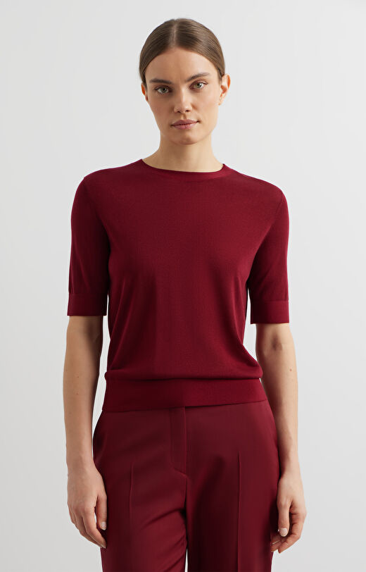 T-shirt swetrowy slim