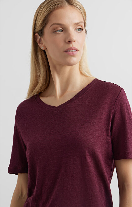 Lniany t-shirt